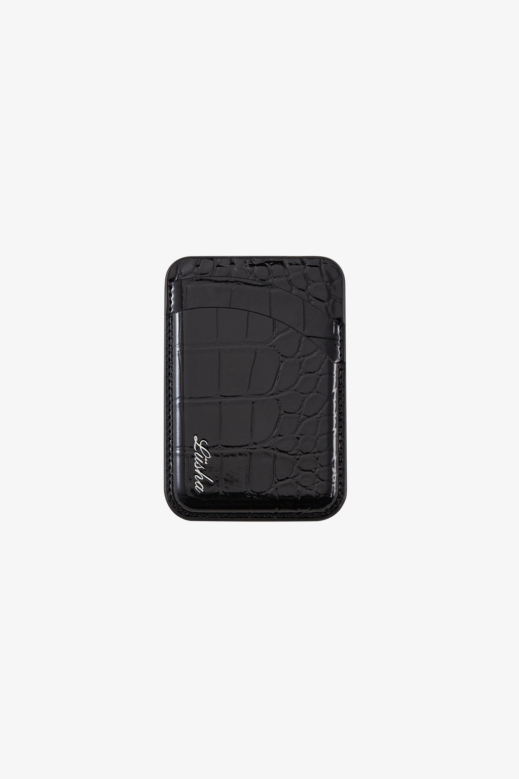 Noir Croc Cardholder
