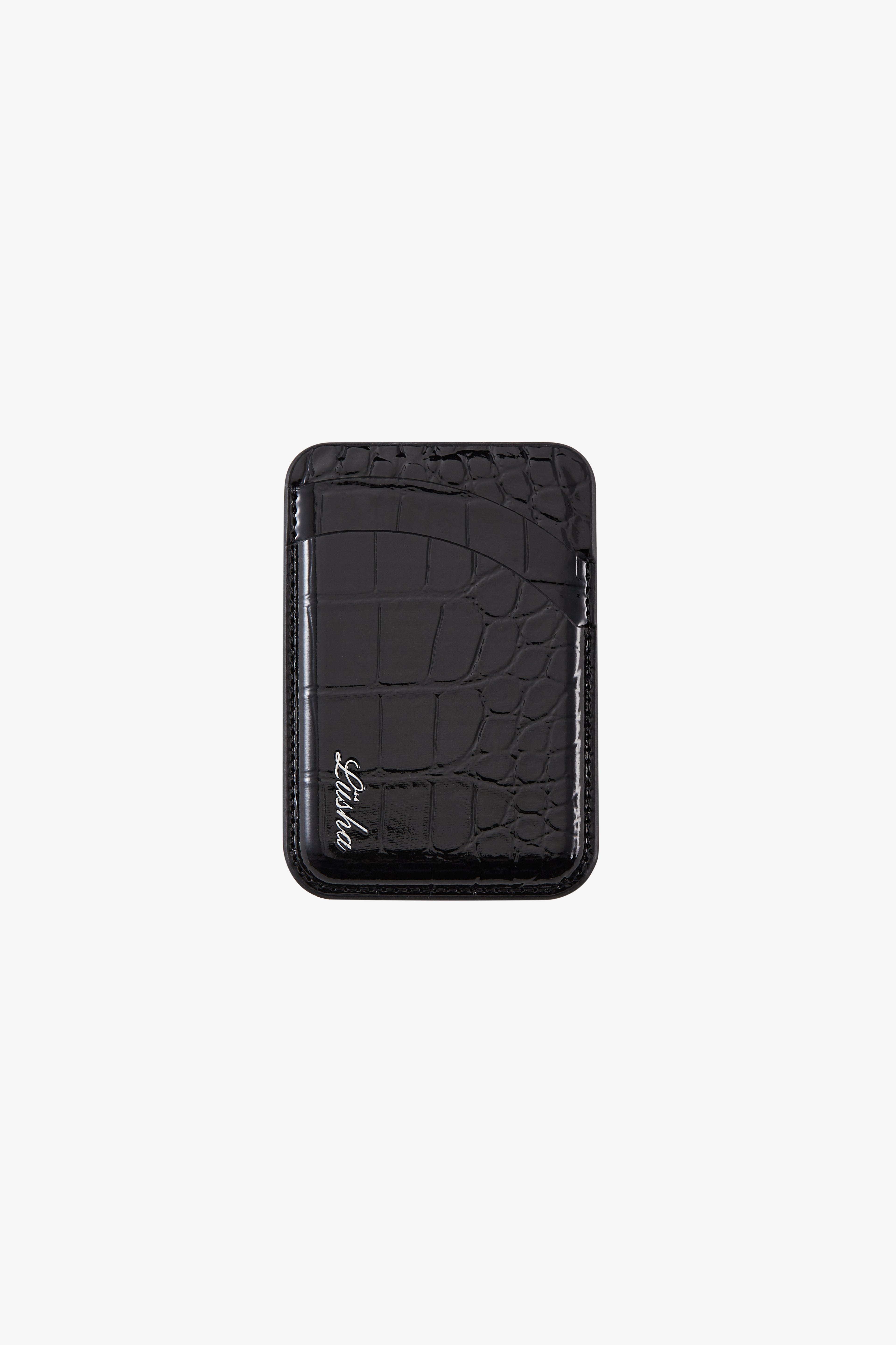 Noir Croc Cardholder