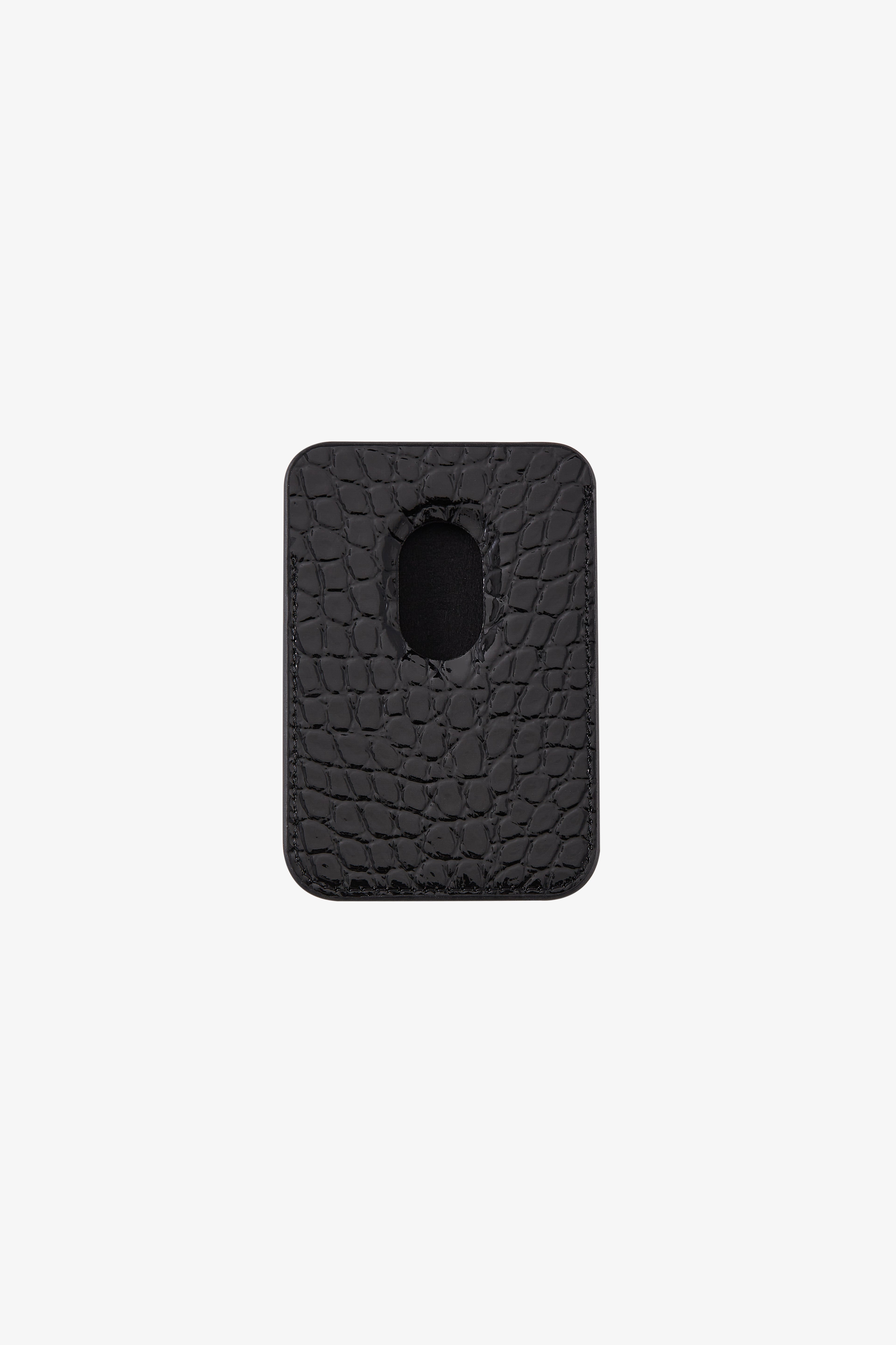 Noir Croc Cardholder